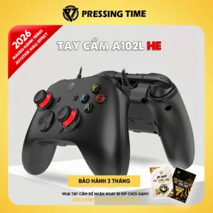 Tay cầm chơi game A102L HE _ Cần Joystick Hall Effect chống trôi, 2 nút Macro gán skill, có đây kết nối dài 2,2m - Pressing Time
